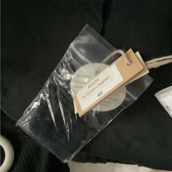 Black Textured Women's Blazer by enrica - Picture 7 of 8